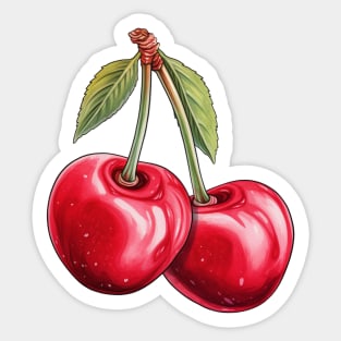 Cherries Art Sticker